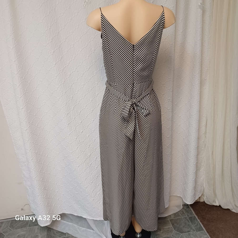 H&M Monochrome Striped Jumpsuit Women Size S - Picture 11 of 16